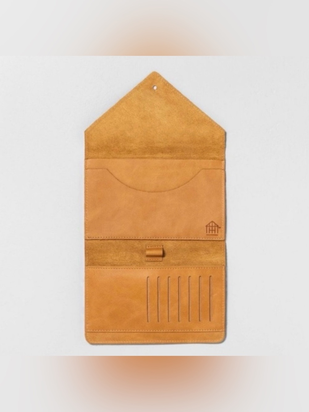 Handcrafted Tan Leather Travel Wallet - Unbranded